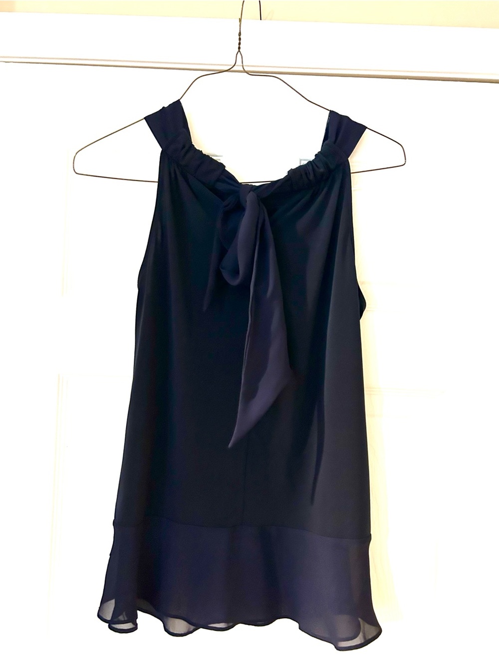 Ellen Tracy Navy Sleeveless halter neck with bow on a back - navy | M